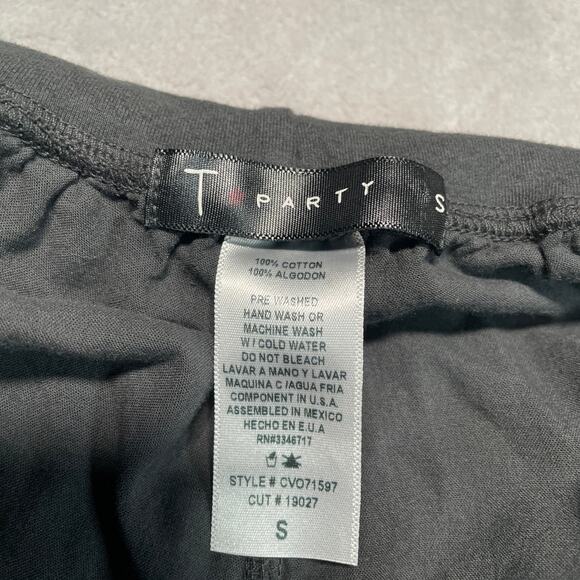 T Party Clothing Pants Womens Small Grey Lined Wide Leg Flowy Casual Lounge - Picture 3 of 7